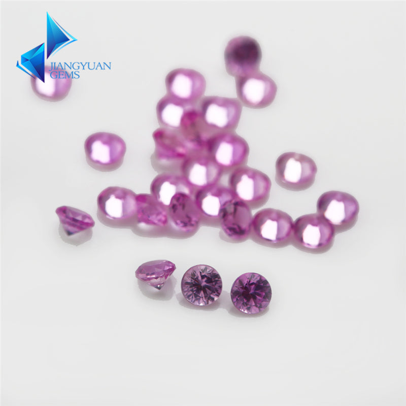 Size 1.0~3.0mm Round Cut 1.25# Red Stone Loose Corundum Synthetic Gemstone for Jewelry