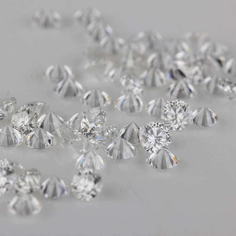 Size 0.8~12mm Round Cut VVS1 D Color Moissanite Loose Stone Synthetic Gemstone for Ring Earring Bracelet Necklace Pendants Jewelry Making