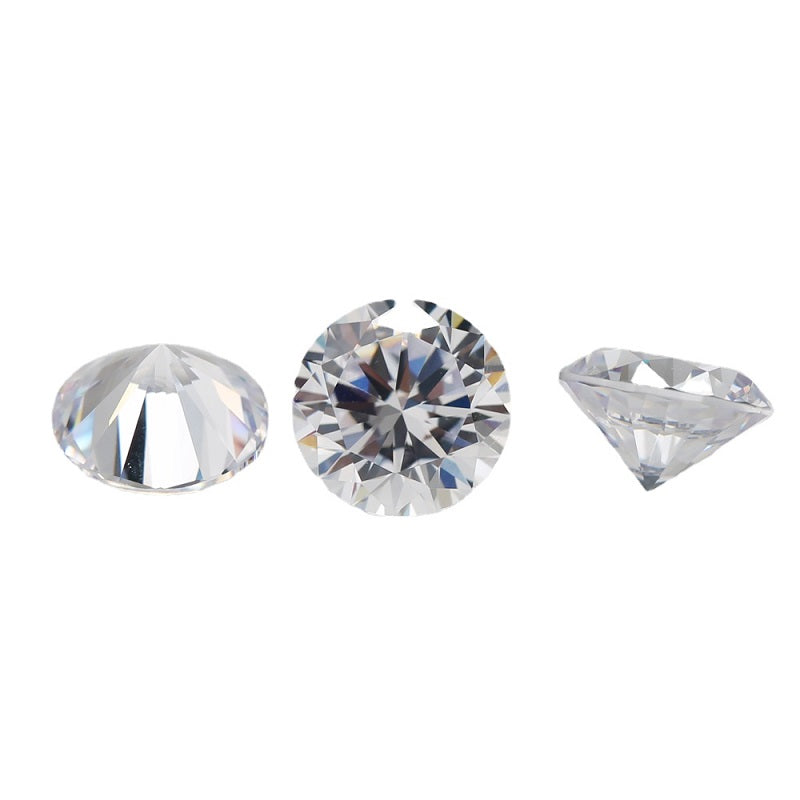 0.8~12mm Round Cut VVS1 D Color Moissanite Loose Synthetic Gemstone for Jewelry DIY