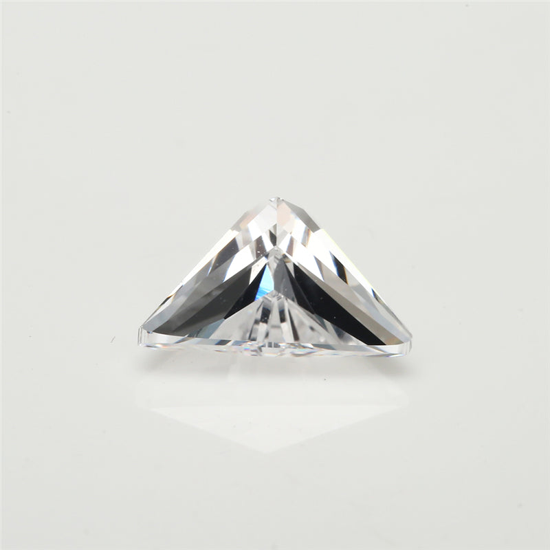 50pcs 3x3~10x10mm 5A Triangle Cut White CZ Stone Loose Cubic Zirconia Synthetic Gemstone for Jewelry