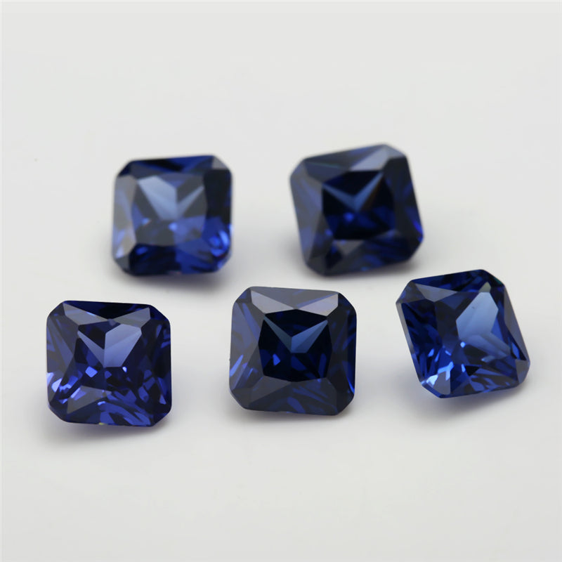 Size 3x3-10x10mm 5A Square Octangle Cut Tanzanite Color CZ Stone Loose Cubic Zirconia Synthetic Gemstone for Jewelry