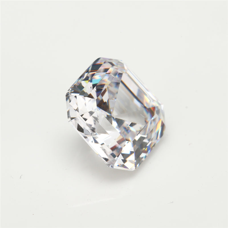 50pcs 3x3-12x12mm 5A Square Shape Asscher Cut White CZ Stone Loose Cubic Zirconia Synthetic Gemstone for Jewelry