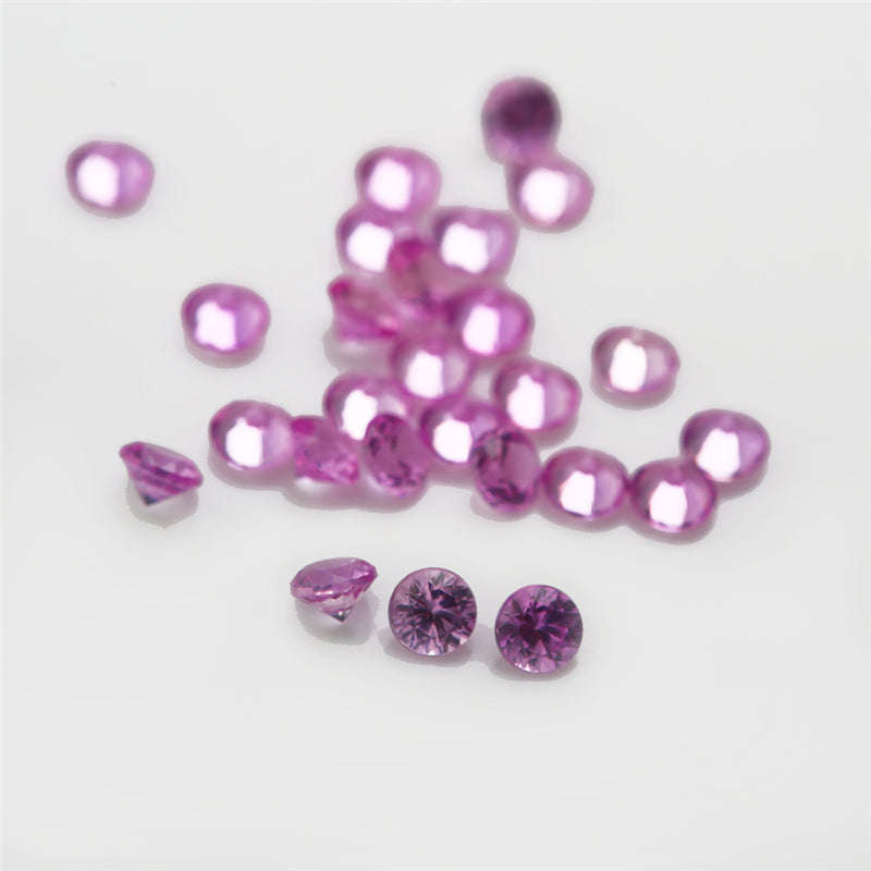 Size 1.0~3.0mm Round Cut 1.25# Red Stone Loose Corundum Synthetic Gemstone for Jewelry