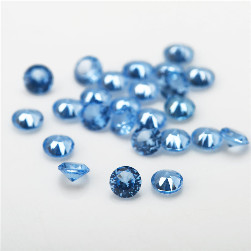 Size 1.0~3.0mm Round Cut 109# Color Blue Stone Loose Spinel Synthetic Gemstone for Jewelry