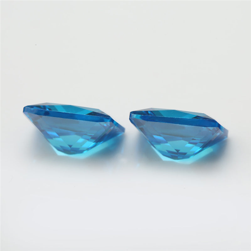 Size 3x5-9x11mm 5A Rectangle Cut Deep Sea blue CZ Stone Loose Cubic Zirconia Synthetic Gemstone for Jewelry Making