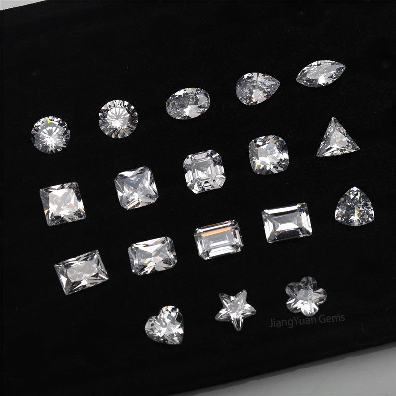 1 Set 18 Different Shape Loose CZ Stones 5A White Cubic Zircoia Stone Set