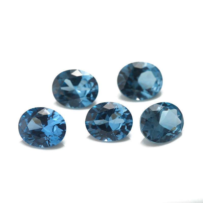 Size 3x5~10x12mm Oval Cut 106# Color Blue Stone Loose Spinel Synthetic Gemstone for Jewelry