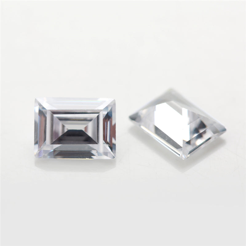 50pcs 3x5~7x9mm 5A Rectangle Shape Baguette Cut White CZ Stone Loose Cubic Zirconia Synthetic Gemstone for Jewelry