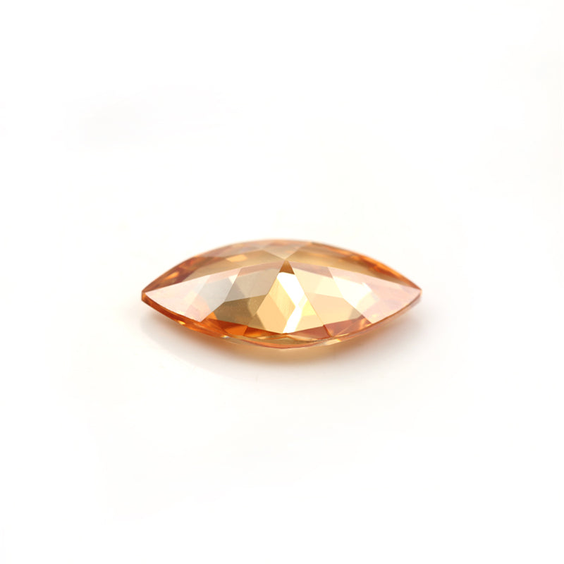 Size 1.5x3~10x20mm 5A Marquise Cut Champagne CZ Stone Loose Cubic Zirconia Synthetic Gemstone for Jewelry
