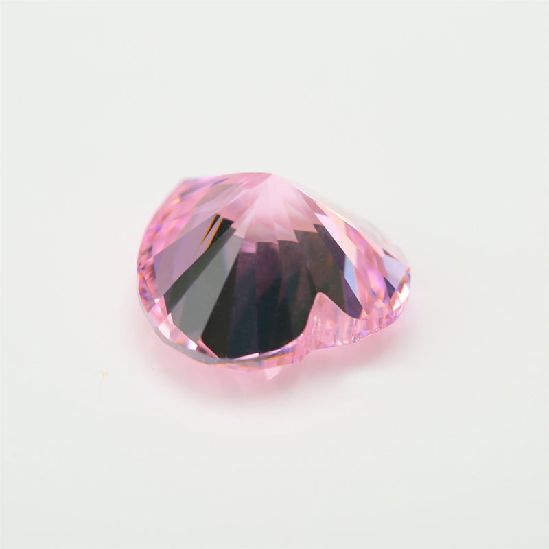 50pcs 3x3-10x10mm 5A Heart Cut Pink CZ Stone Loose Cubic Zirconia Synthetic Gemstone for Jewelry