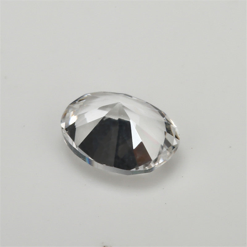 Size 3x5~10x12mm Oval Cut White Glass Stone Loose Synthetic Gemstone for Jewelry