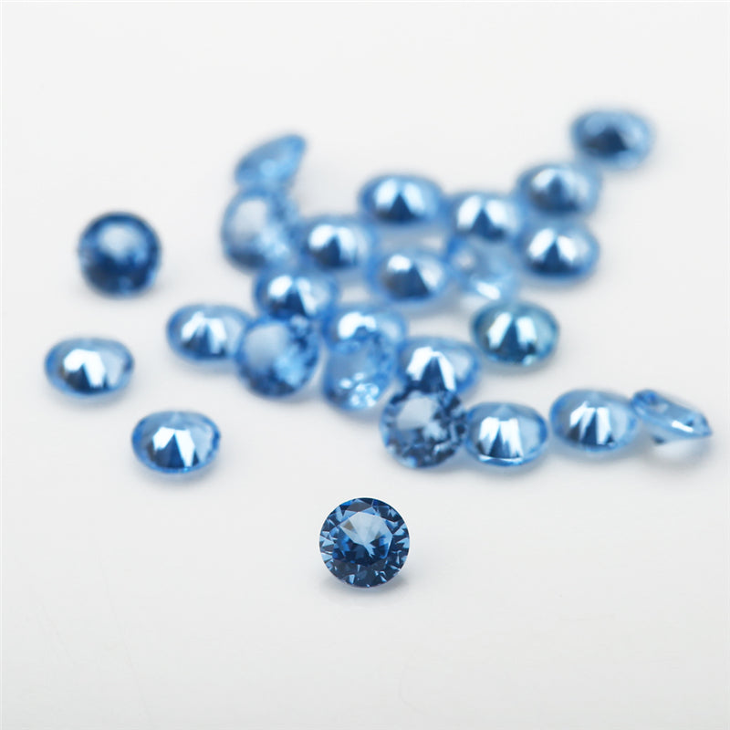 Size 1.0~3.0mm Round Cut 109# Color Blue Stone Loose Spinel Synthetic Gemstone for Jewelry