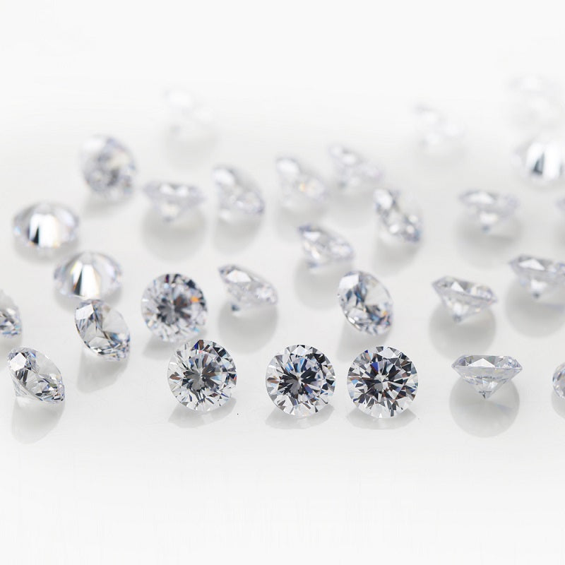 1000pcs 0.7-4.5mm 5A Round Cut White CZ Stone Loose Cubic Zirconia Synthetic Gemstone for Jewelry