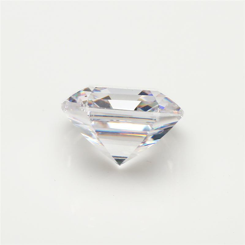 50pcs 3x3-12x12mm 5A Square Shape Asscher Cut White CZ Stone Loose Cubic Zirconia Synthetic Gemstone for Jewelry