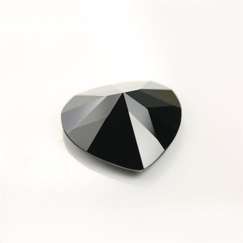 50pcs 3x3-10x10mm 5A Heart Cut Black CZ Stone Loose Cubic Zirconia Synthetic Gemstone for Jewelry