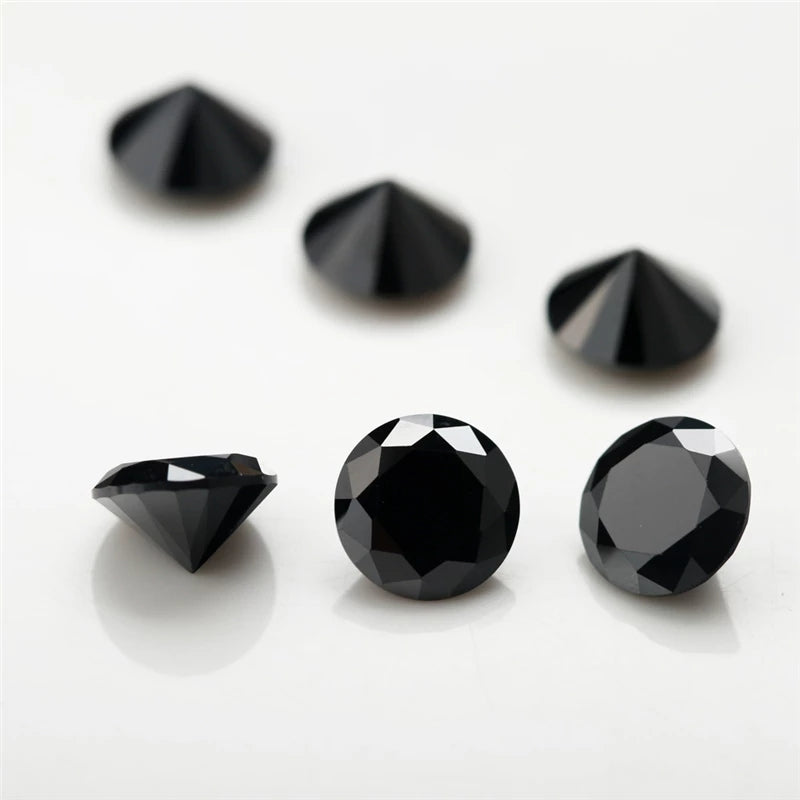 Size 1.0mm~3.0mm Round Cut Black Loose Nano Gems Stone Synthetic Gemstone for Jewelry