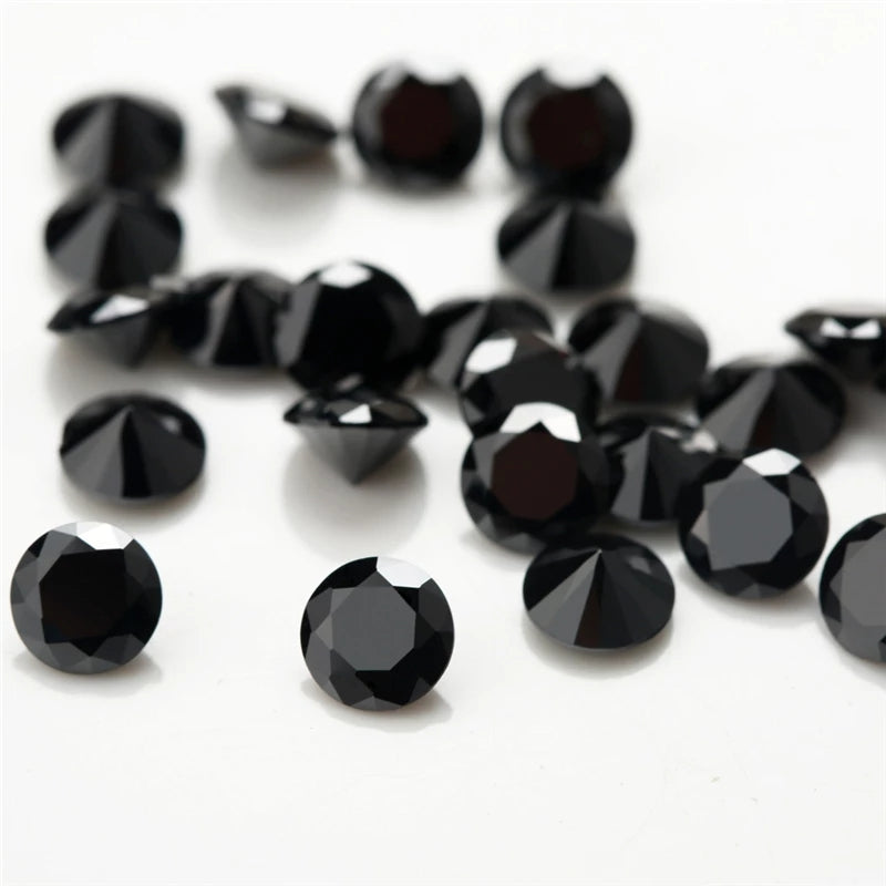 Size 1.0mm~3.0mm Round Cut Black Loose Nano Gems Stone Synthetic Gemstone for Jewelry