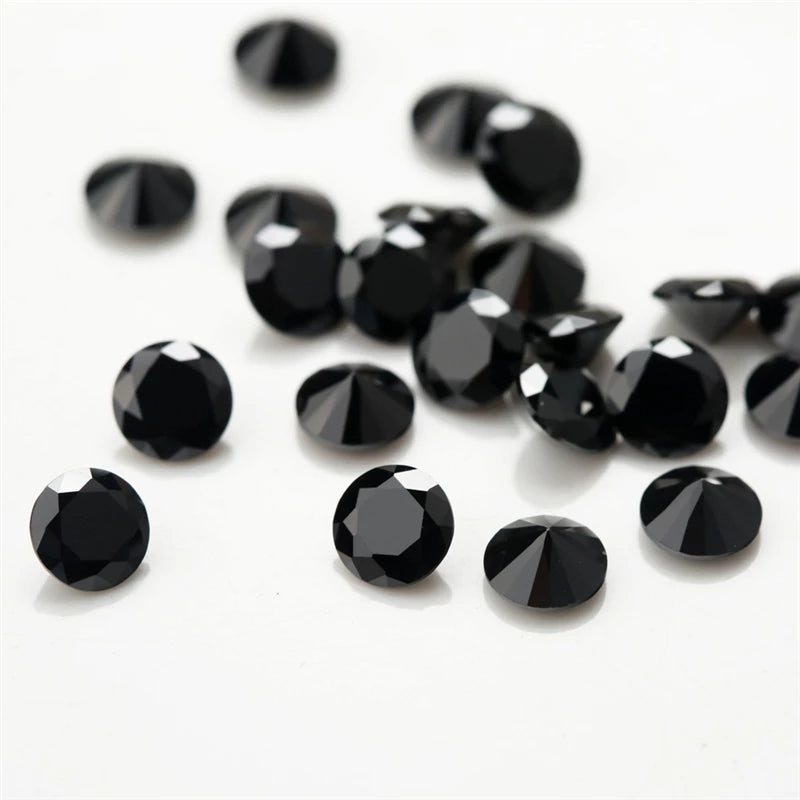 Size 1.0mm~3.0mm Round Cut Black Loose Nano Gems Stone Synthetic Gemstone for Jewelry