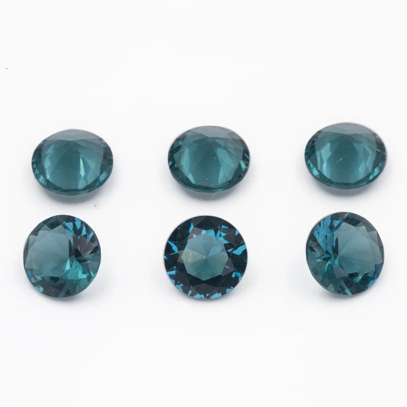 Size 4.0~10.0mm Round Cut AQ08 Glass Stone Loose Synthetic Gemstone for Jewelry