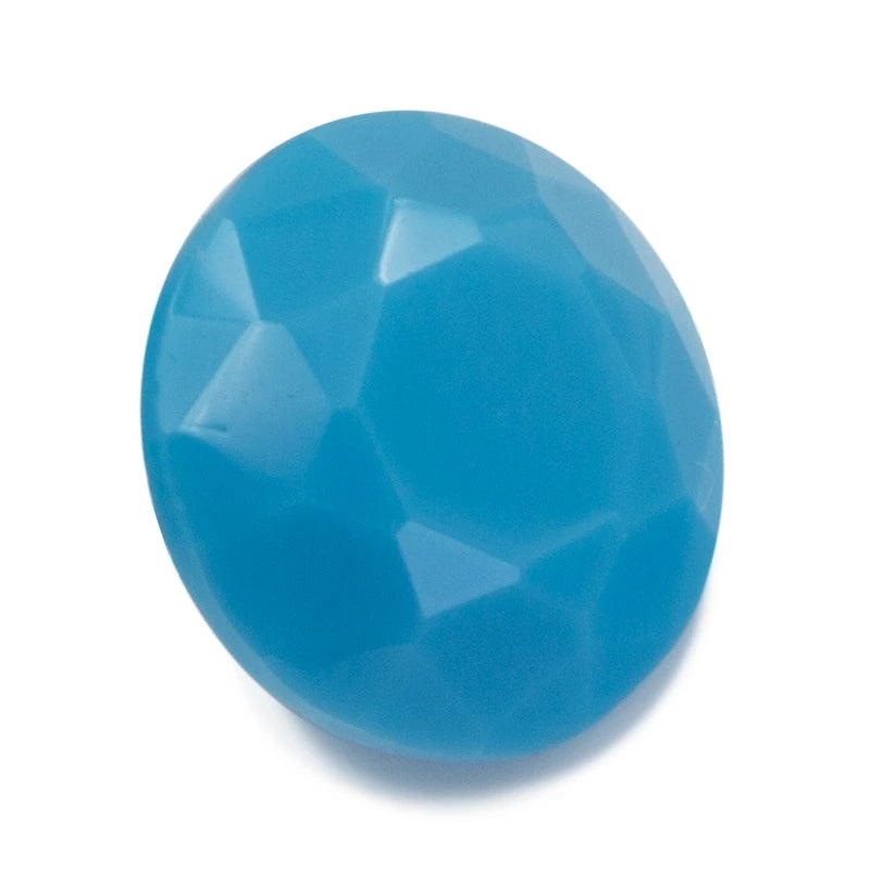 Size 4.0~10.0mm Round Cut AQ12 Blue Glass Stone Loose Synthetic Gemstone for Jewelry