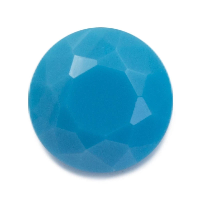 Size 4.0~10.0mm Round Cut AQ12 Blue Glass Stone Loose Synthetic Gemstone for Jewelry