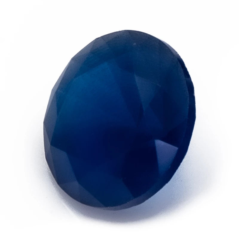 Size 4.0~10.0mm Round Cut AQ27 Blue Glass Stone Loose Synthetic Gemstone for Jewelry