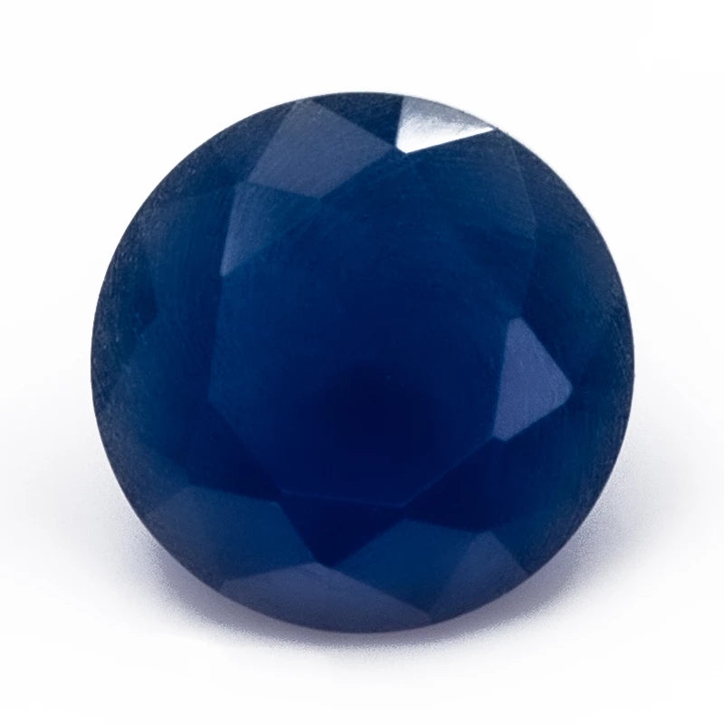 Size 4.0~10.0mm Round Cut AQ27 Blue Glass Stone Loose Synthetic Gemstone for Jewelry