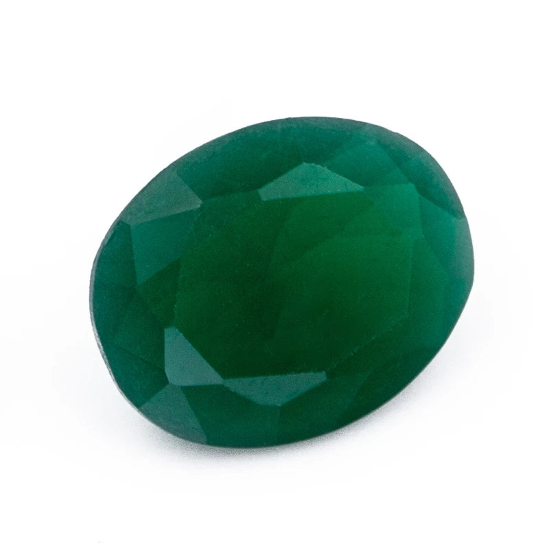 Size 3x5~10x12mm Oval Cut AQ28 Green Glass Stone Loose Synthetic Gemstone for Jewelry
