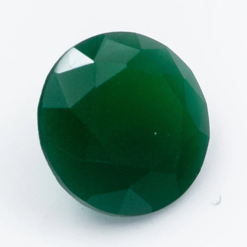 Size 4.0~10.0mm Round Cut AQ28 Green Glass Stone Loose Synthetic Gemstone for Jewelry