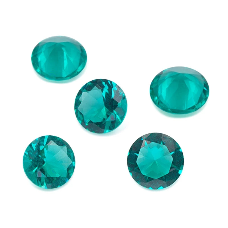 Size 4.0~10.0mm Round Cut AQ9 Glass Stone Loose Synthetic Gemstone for Jewelry