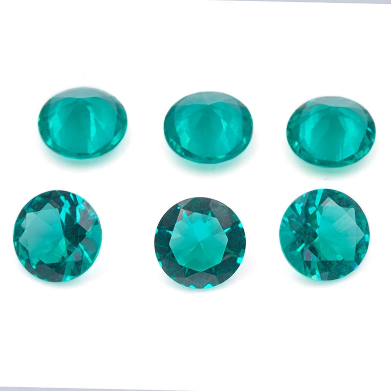 Size 4.0~10.0mm Round Cut AQ9 Glass Stone Loose Synthetic Gemstone for Jewelry