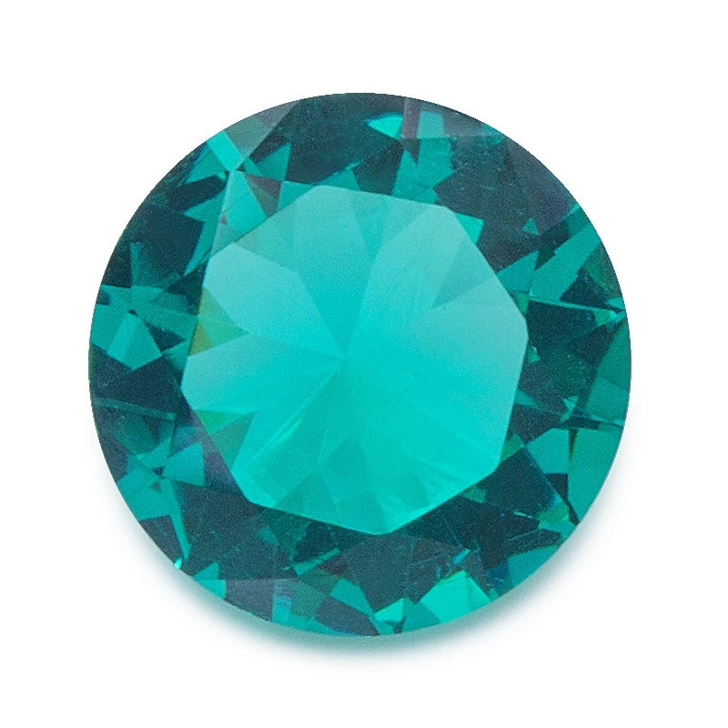 Size 4.0~10.0mm Round Cut AQ9 Glass Stone Loose Synthetic Gemstone for Jewelry