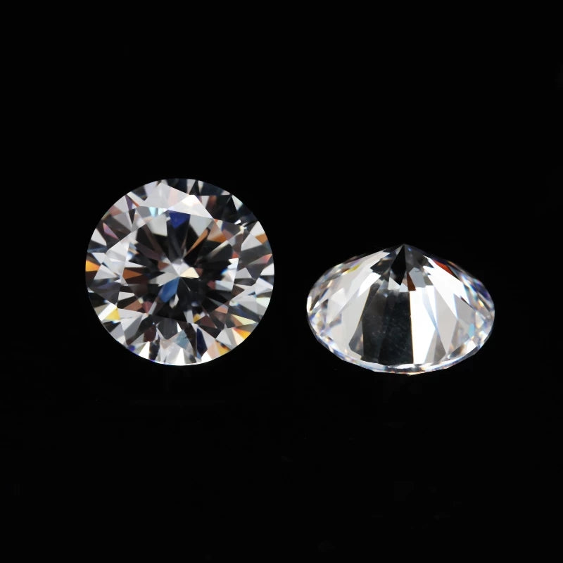 Size 0.8~12mm Round Cut VVS1 D Color Moissanite Loose Stone Synthetic Gemstone for Ring Earring Bracelet Necklace Pendants Jewelry Making