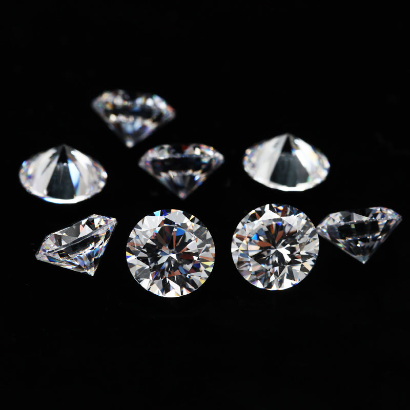 0.8~12mm Round Cut VVS1 D Color Moissanite Loose Synthetic Gemstone for Jewelry DIY