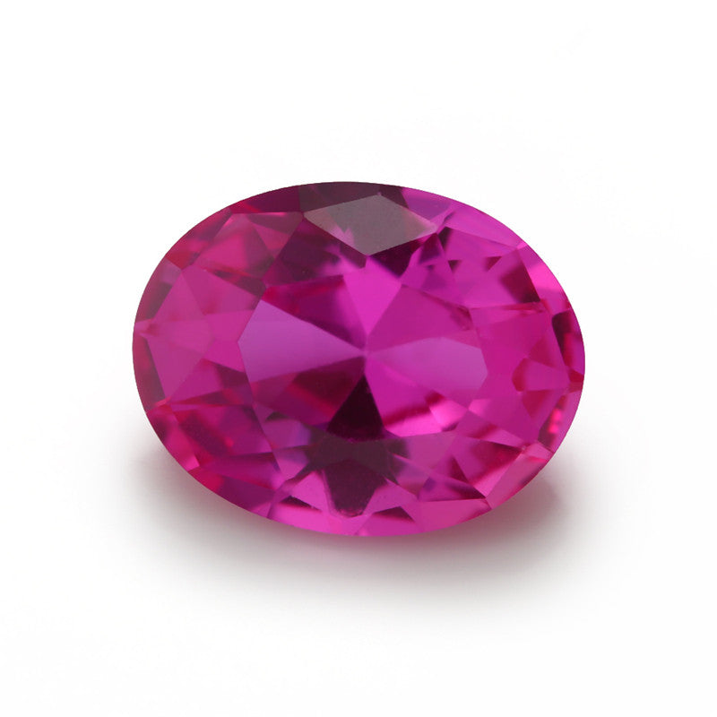 Size 3x5~13x18mm Oval Cut 3# Red Stone Loose Corundum Synthetic Gemstone for Jewelry