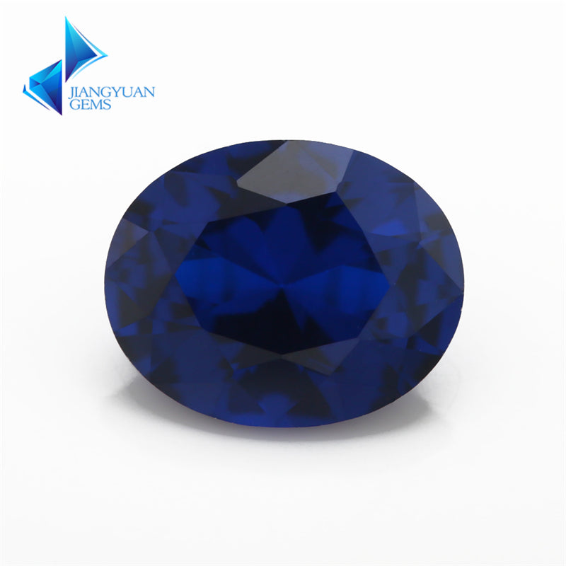 Size 3x5~10x12mm Oval Cut 113# Color Blue Stone Loose Spinel Synthetic Gemstone for Jewelry