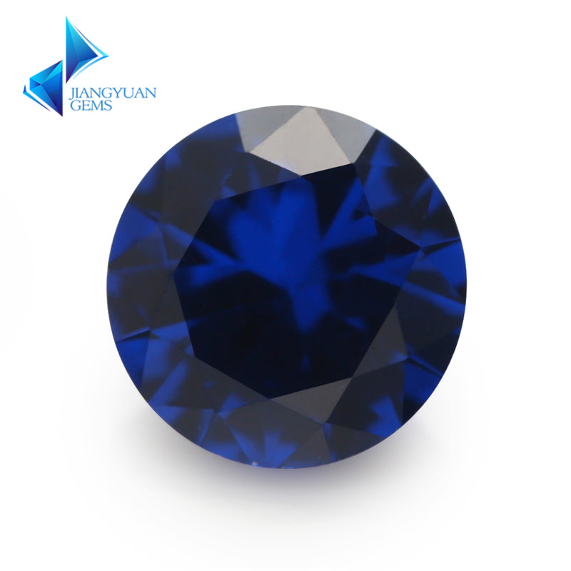 Size 3.5~10.0mm Round Cut 113# Color Blue Stone Loose Spinel Synthetic Gemstone for Jewelry