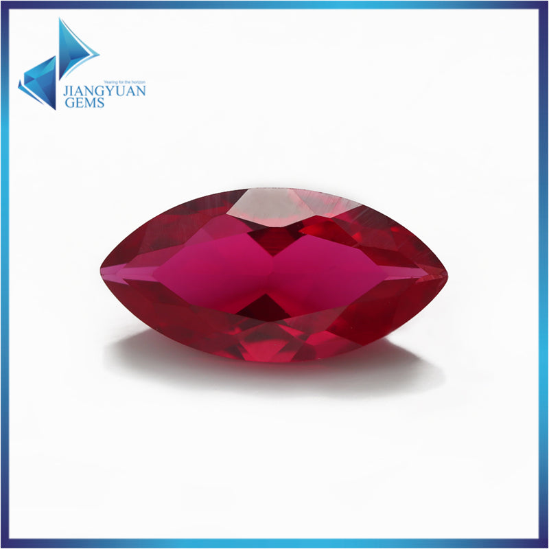 Size 3x6~6x12mm Marquise Cut 5# Red Stone Loose Corundum Synthetic Gemstone for Jewelry