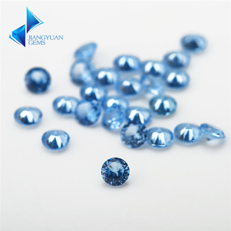 Size 1.0~3.0mm Round Cut 109# Color Blue Stone Loose Spinel Synthetic Gemstone for Jewelry