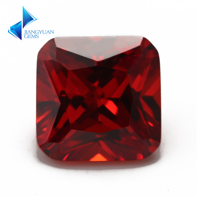 50pcs 3x3-10x10mm 5A Square Octangle Cut Orange CZ Stone Loose Cubic Zirconia Synthetic Gemstone for Jewelry