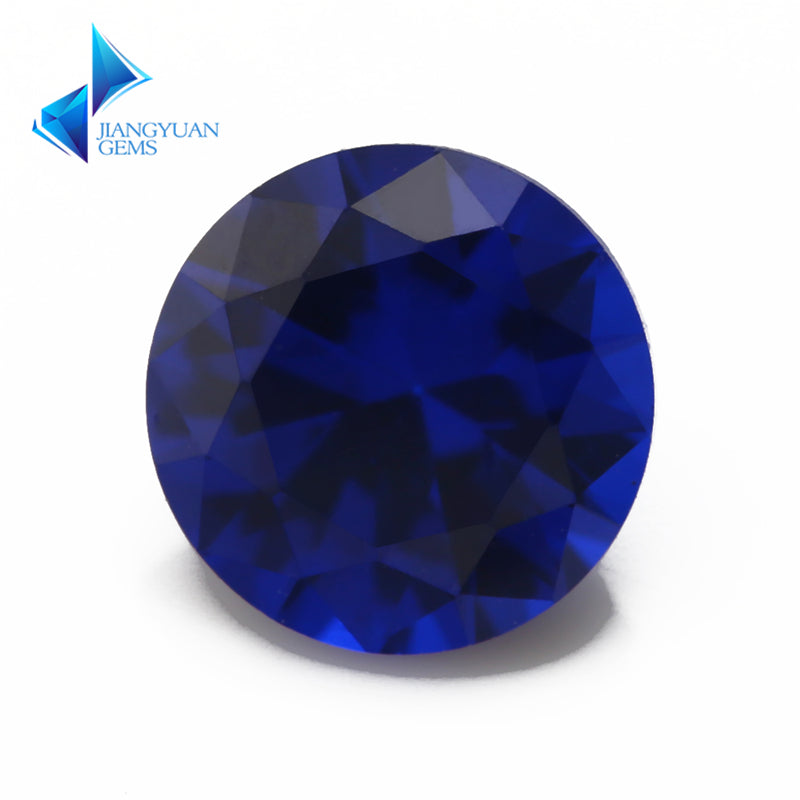 Size 3.5~10.0mm Round Cut 112# Color Blue Stone Loose Spinel Synthetic Gemstone for Jewelry
