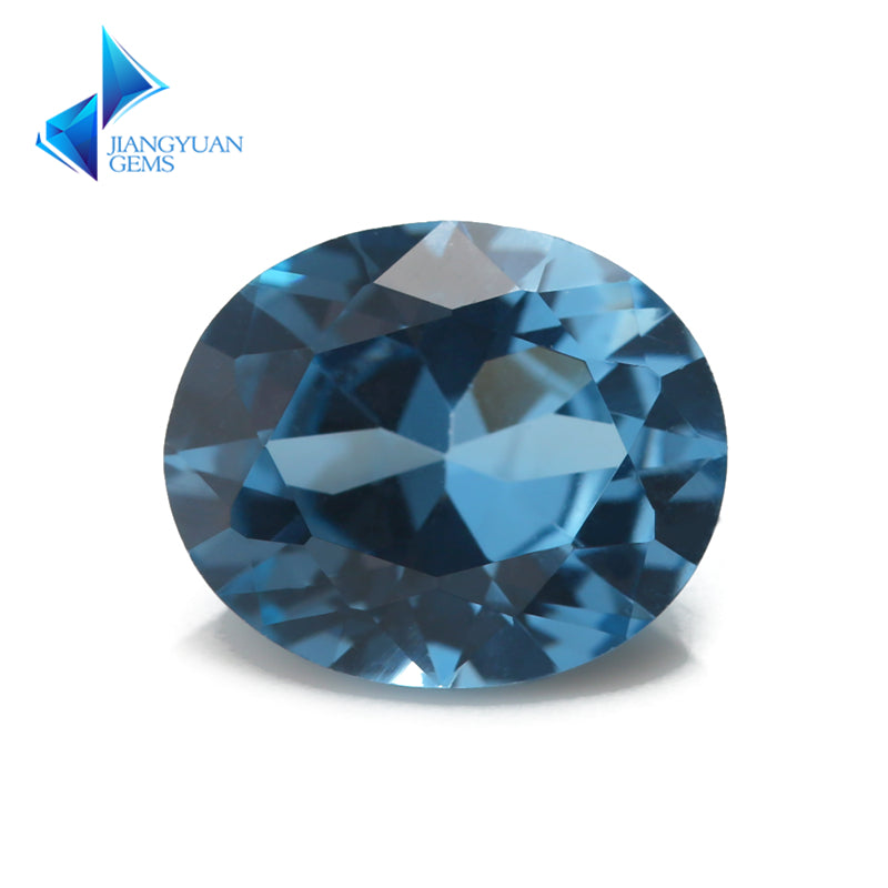 Size 3x5~10x12mm Oval Cut 106# Color Blue Stone Loose Spinel Synthetic Gemstone for Jewelry