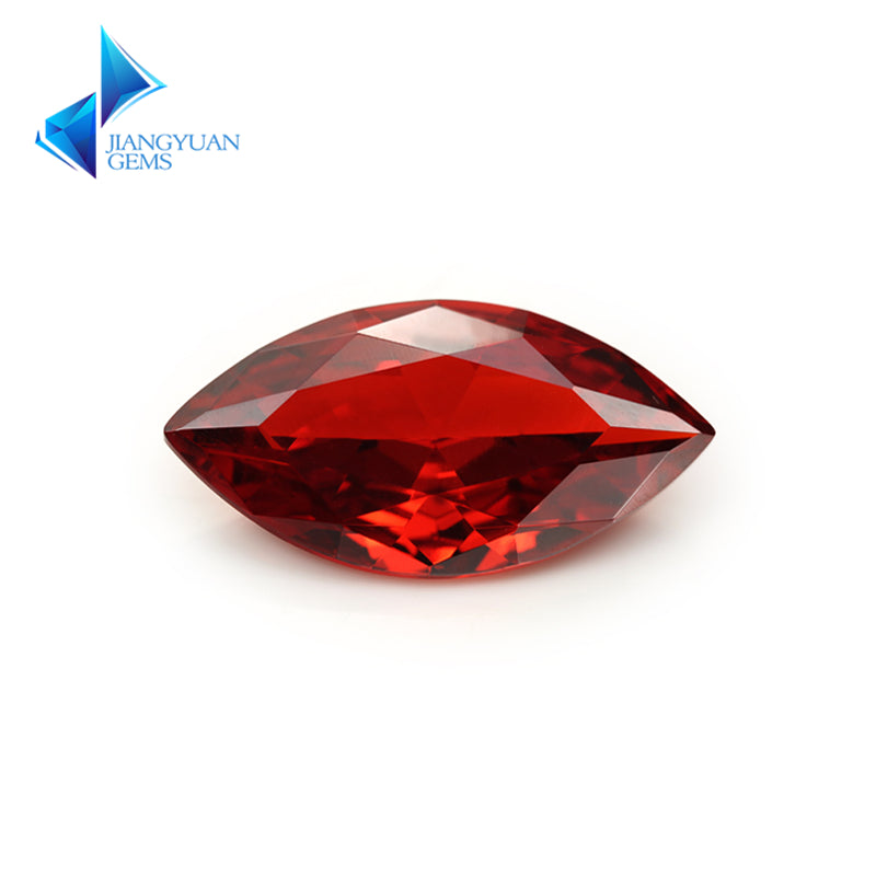 Size 1.5x3~10x20mm 5A Marquise Cut Garnet Color CZ Stone Loose Cubic Zirconia Synthetic Gemstone for Jewelry
