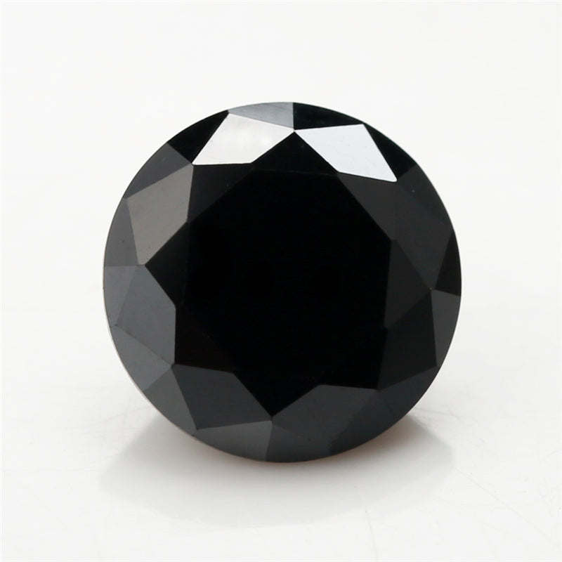 Size 0.8-12.0mm 5A Round Cut Black CZ Stone Loose Cubic Zirconia Synthetic Gemstone for Jewelry