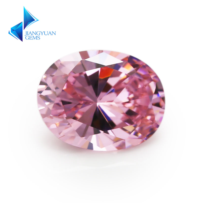 Size 2x3~13x18mm 5A Oval Cut Pink CZ Stone Loose Cubic Zirconia Synthetic Gemstone for Jewelry