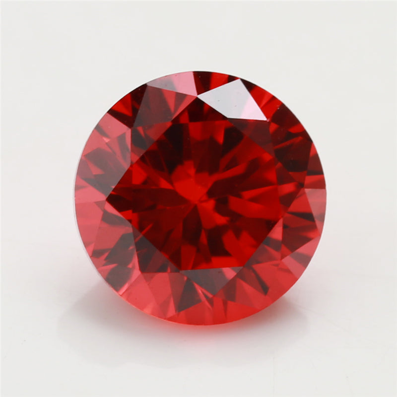 Size 0.8~12.0mm 5A Round Cut Orange CZ Stone Loose Cubic Zirconia Synthetic Gemstone for Jewelry
