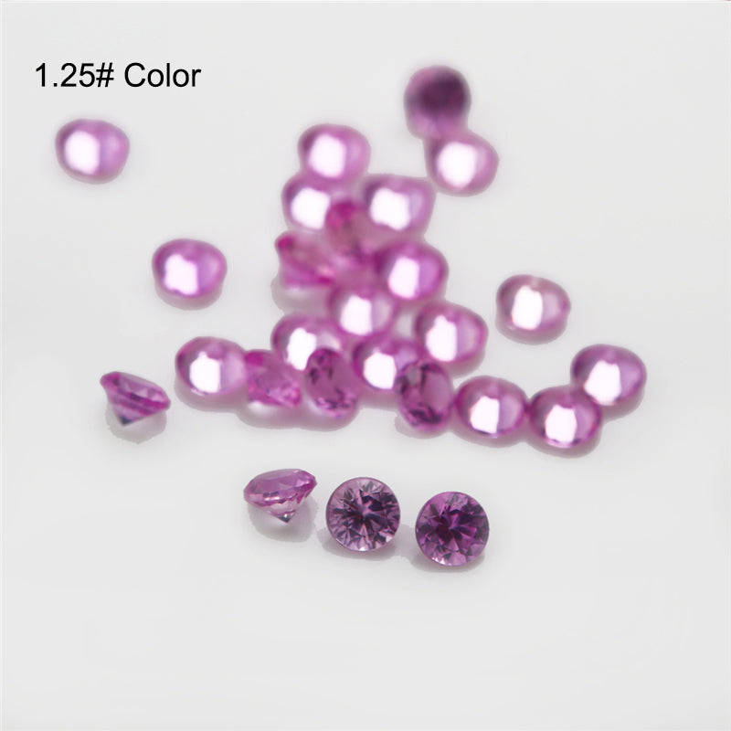 Size 1.0~3.0mm Round Cut 1.25# Red Stone Loose Corundum Synthetic Gemstone for Jewelry