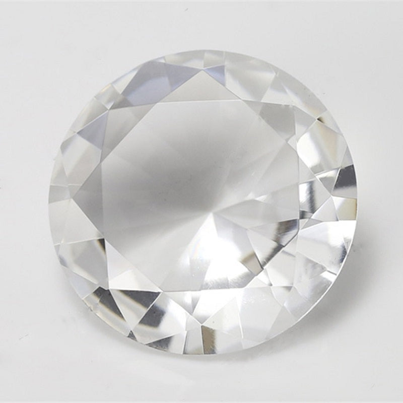 Size 4.0~10.0mm Round Cut White Glass Stone Loose Synthetic Gemstone for Jewelry