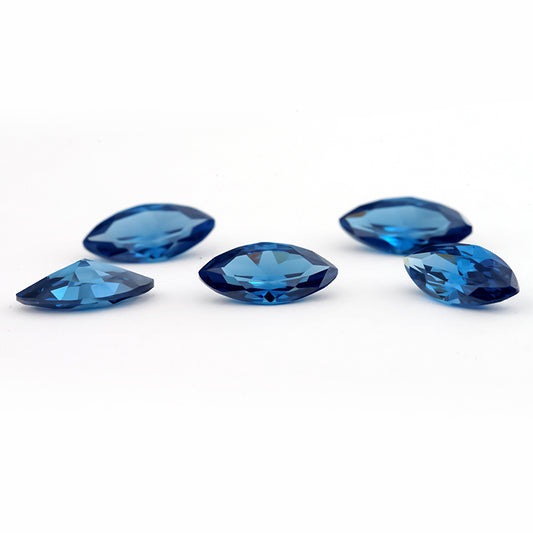 Size 2x4~8x16mm 5A Marquise Cut Blue CZ Stone Loose Cubic Zirconia Synthetic Gemstone for Jewelry