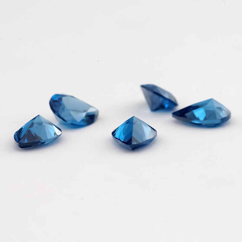 Size 3x5~10x12mm 5A Pear Cut Blue CZ Stone Loose Cubic Zirconia Synthetic Gemstone for Jewelry